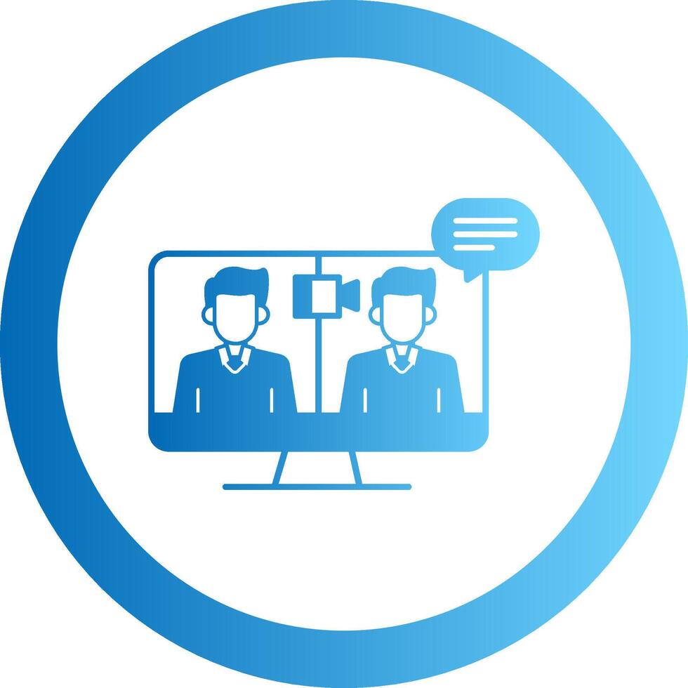 OnGradient Circle Conference Gradient Circle Icon vector