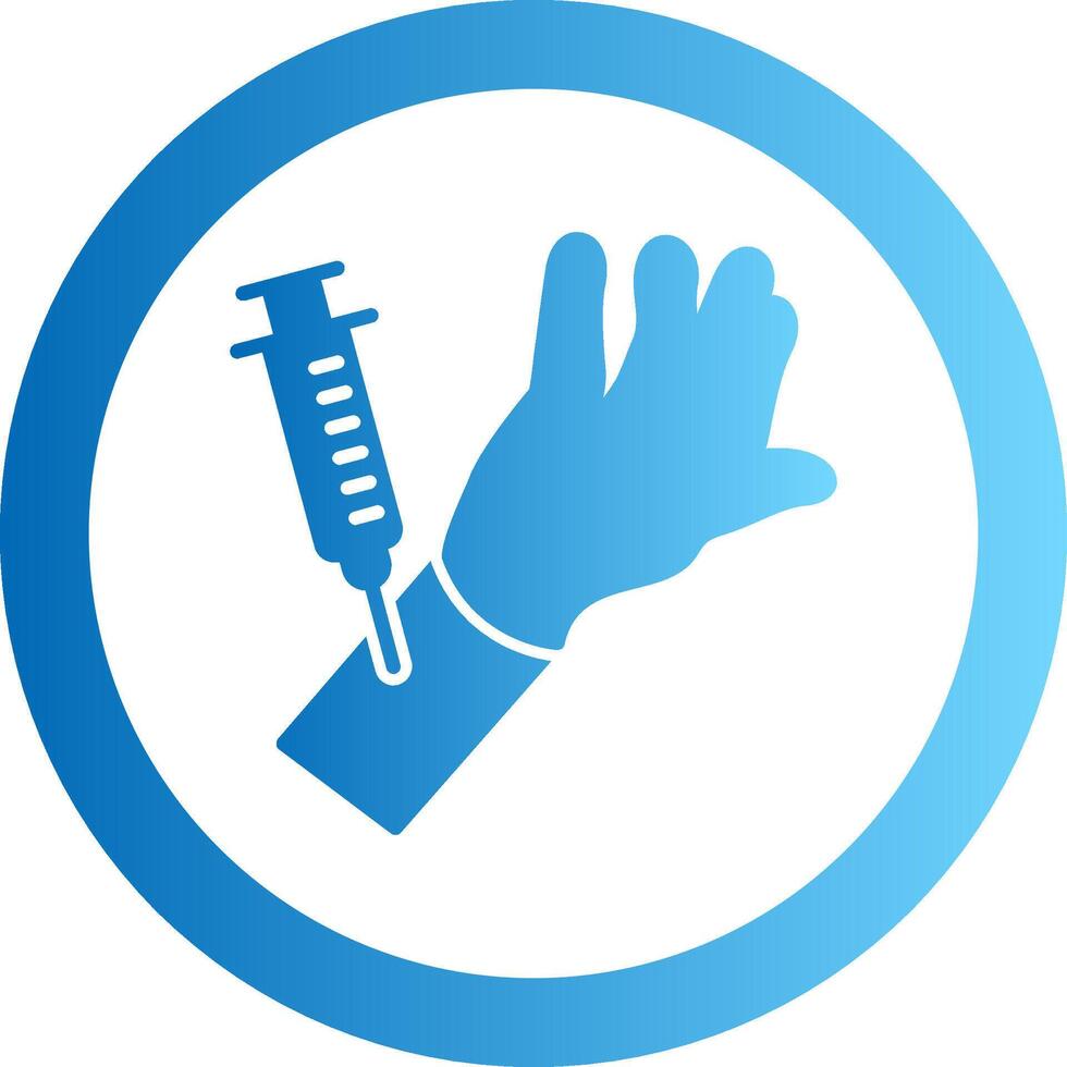 Mantoux Test Gradient Circle Icon vector