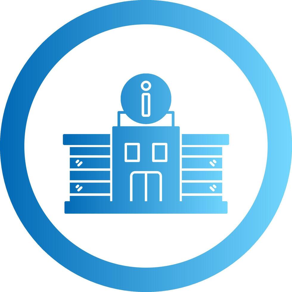 Information Center Gradient Circle Icon vector