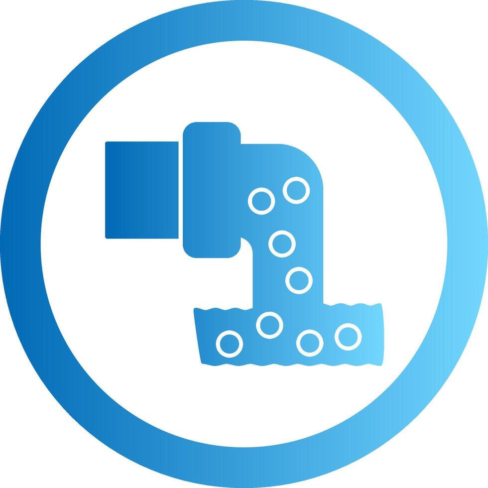 Sewage Gradient Circle Icon vector