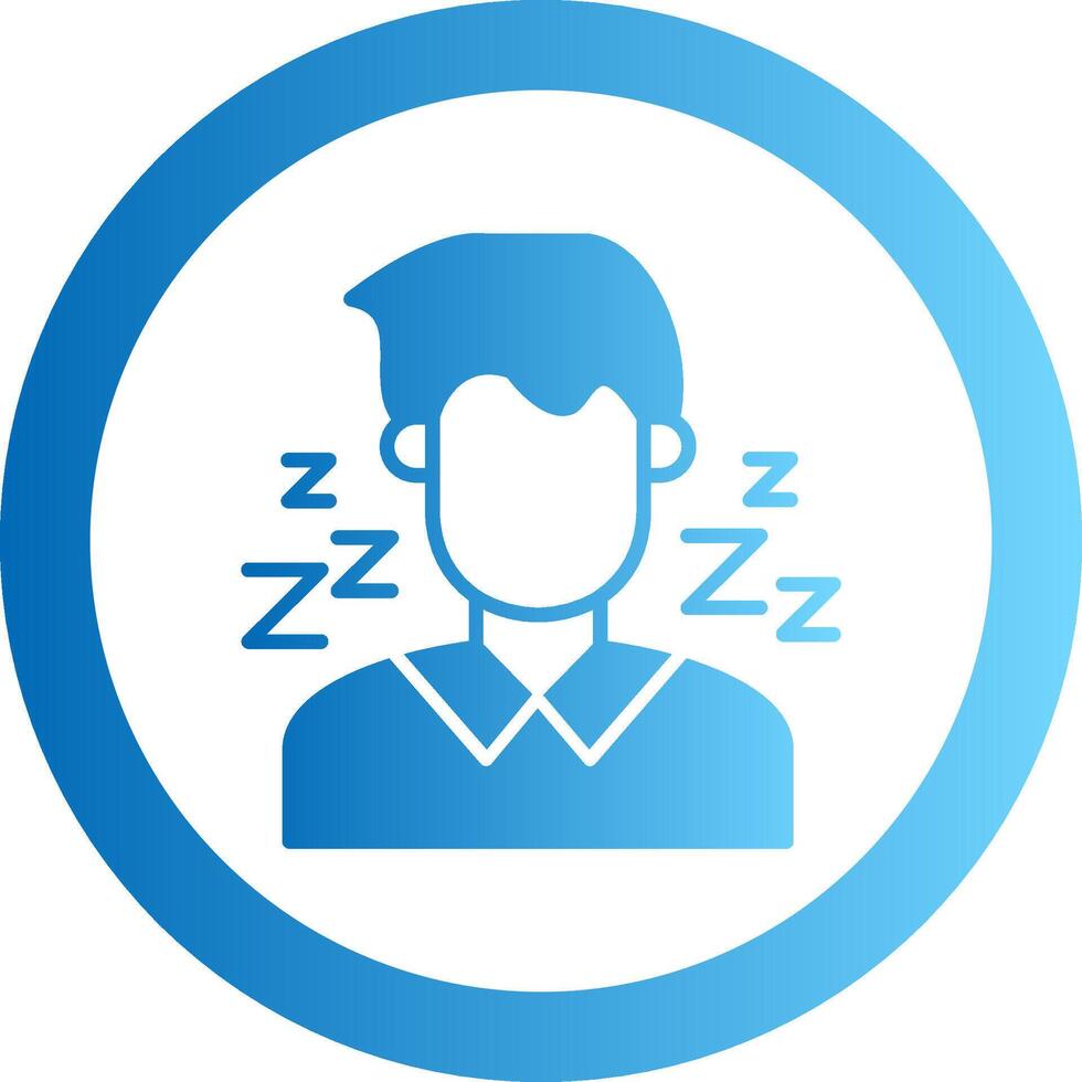 Tiredness Gradient Circle Icon vector