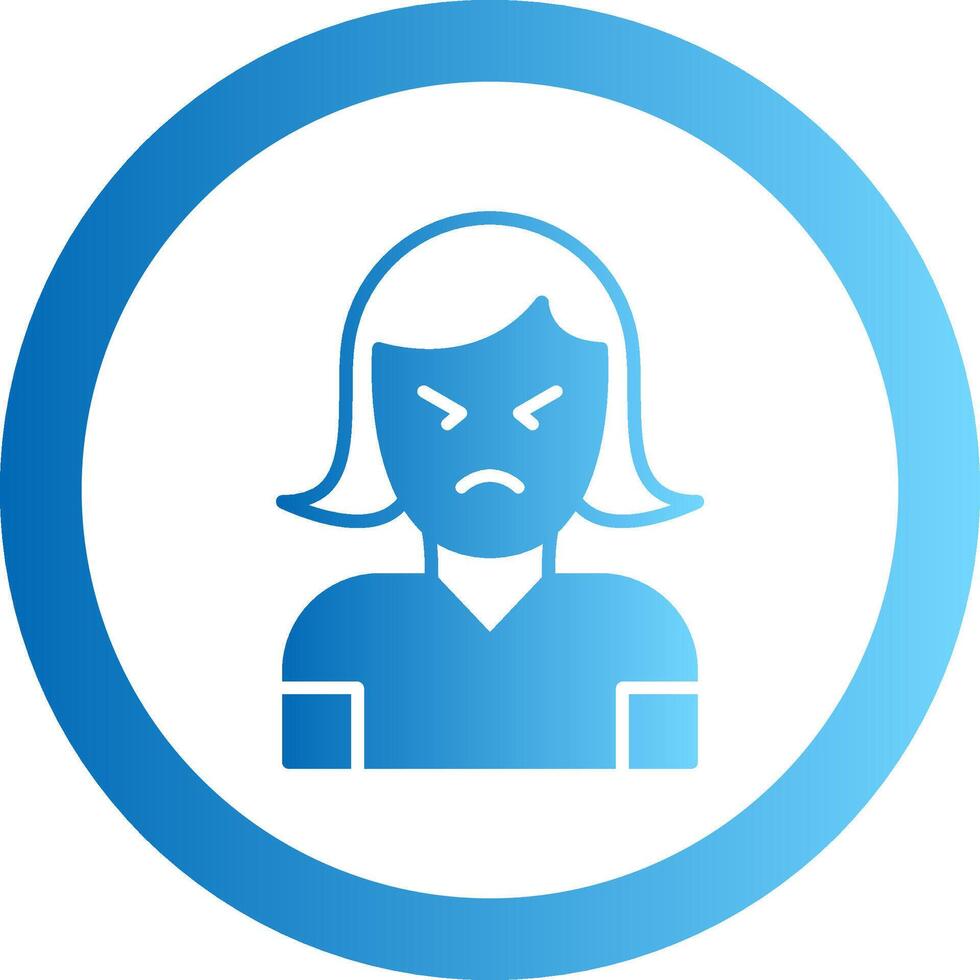 Anger Gradient Circle Icon vector