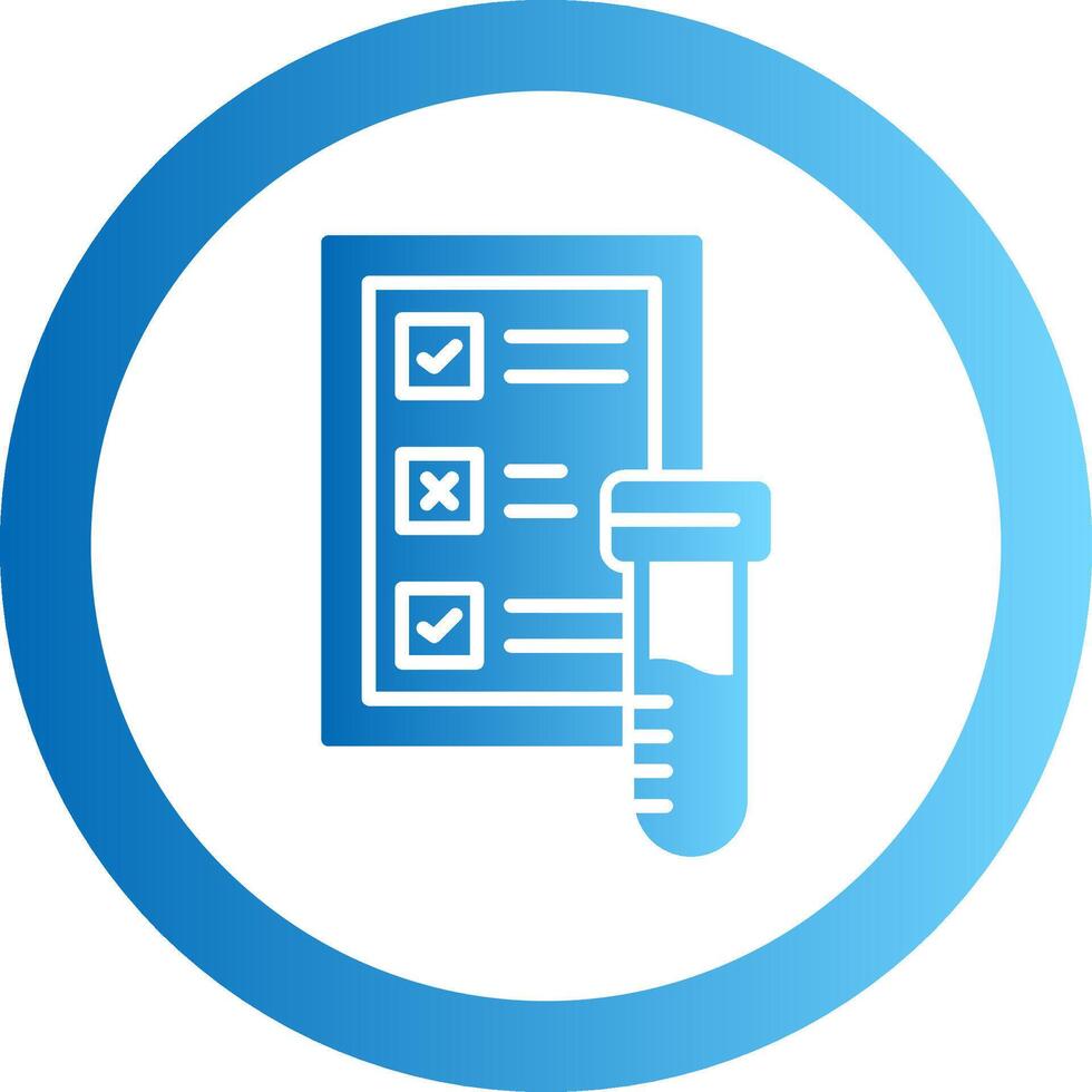 Blood Test Gradient Circle Icon vector
