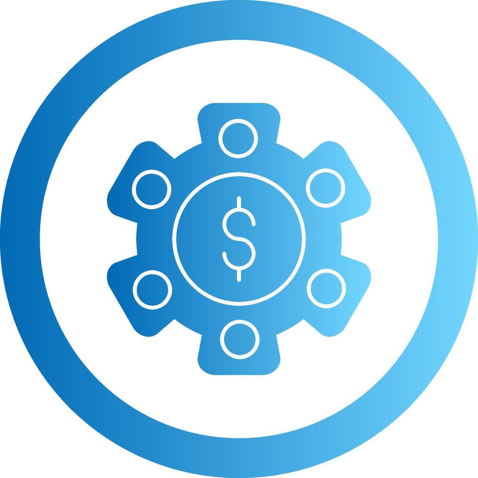 Asset Management Gradient Circle Icon vector