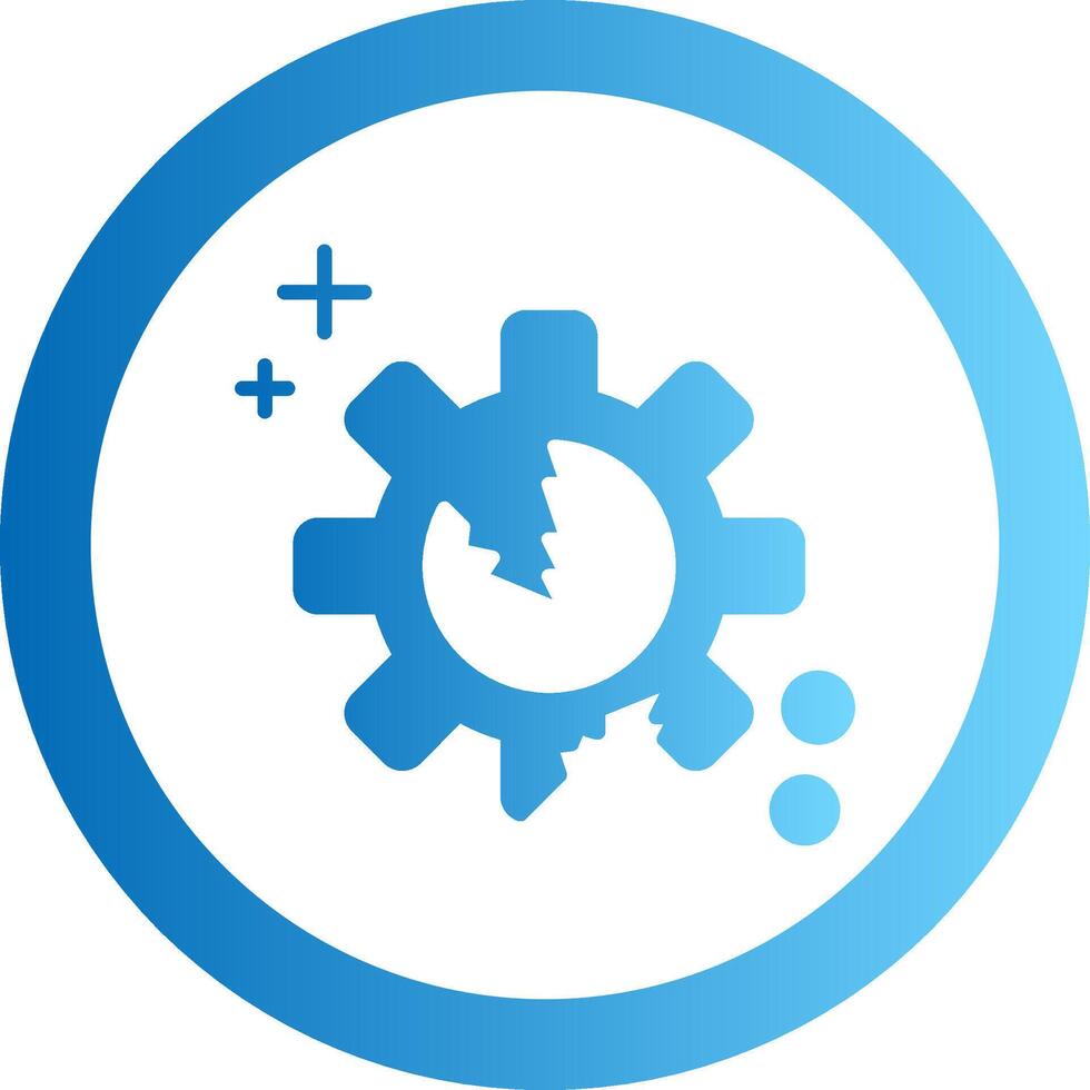 Disruption Gradient Circle Icon vector