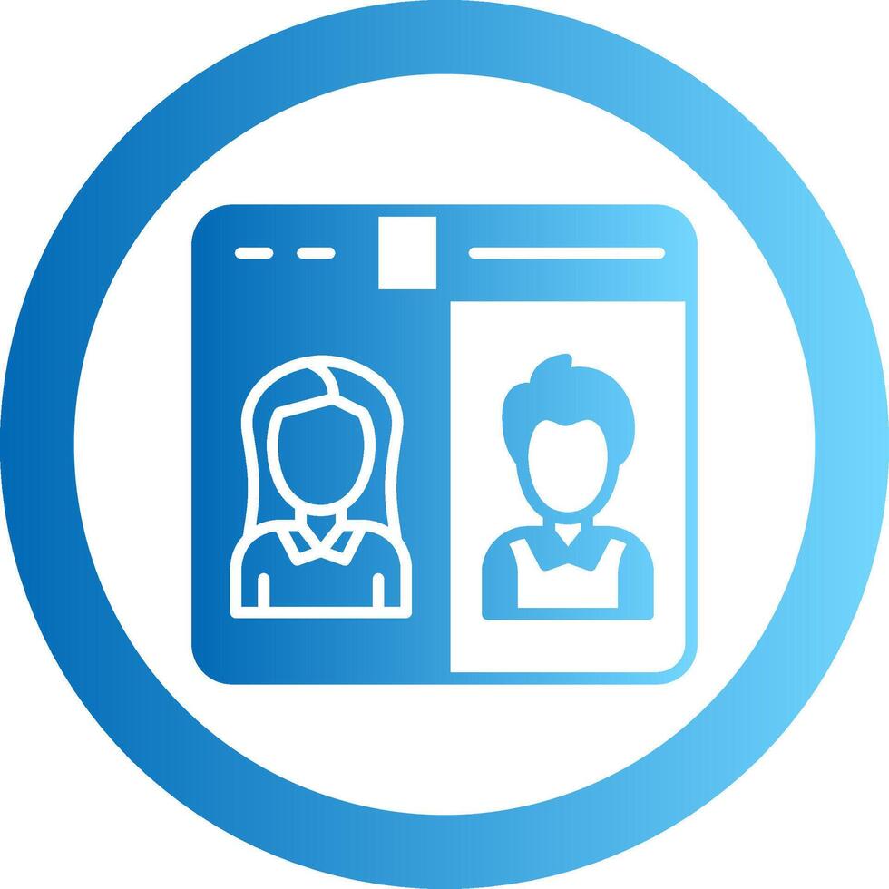 Conference Gradient Circle Icon vector