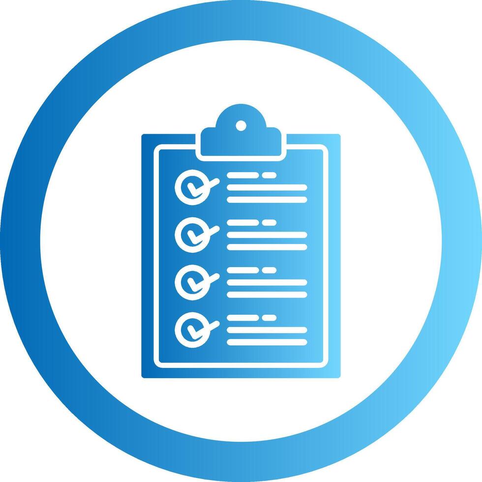 Checklist Gradient Circle Icon vector