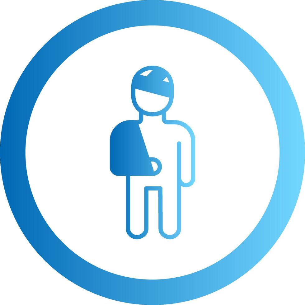 Injury Gradient Circle Icon vector