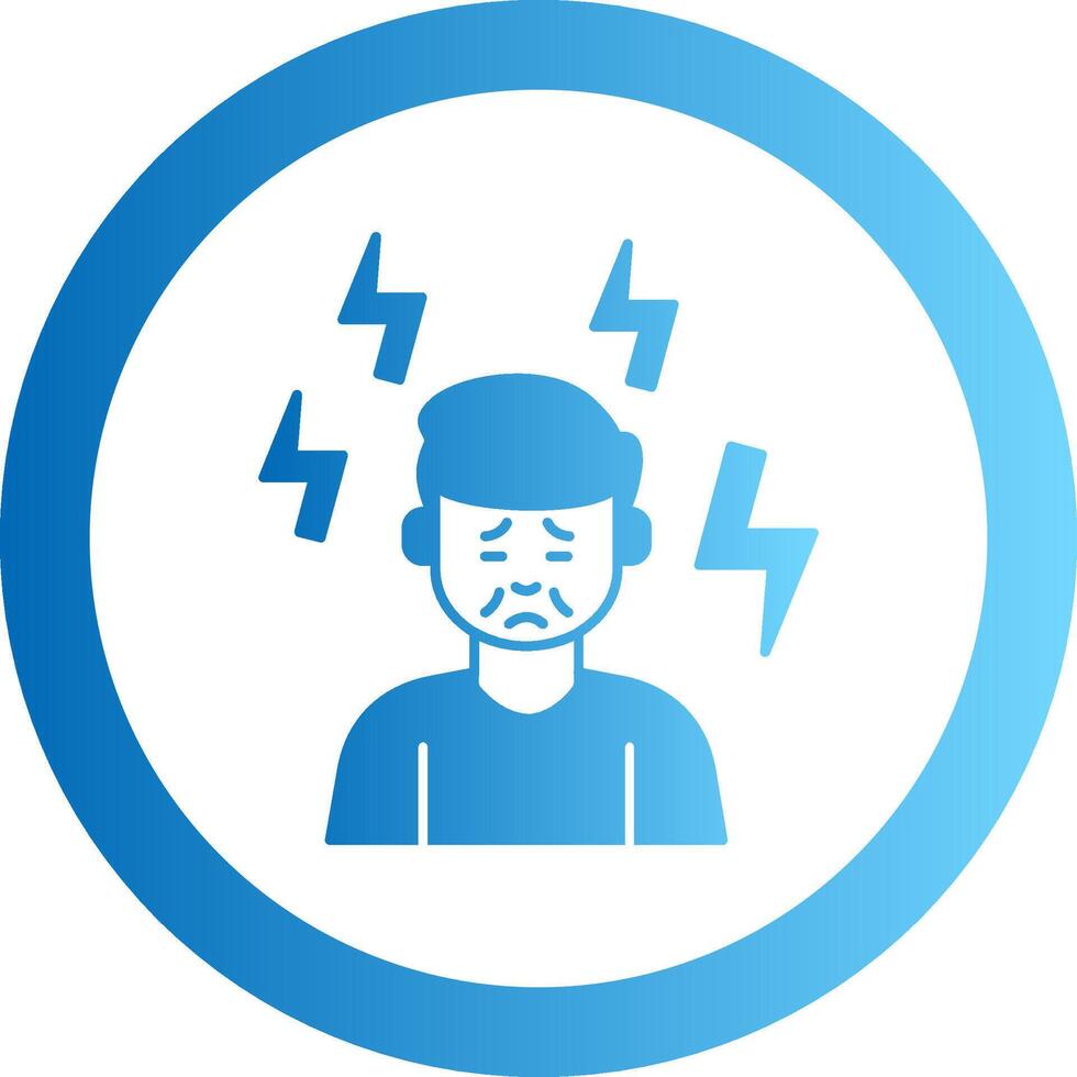 Depression Gradient Circle Icon vector