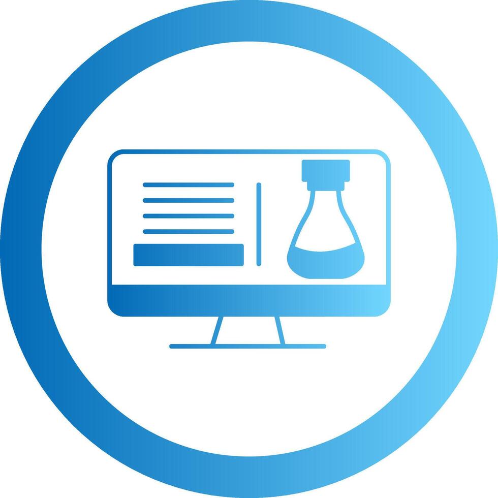 Science Class Gradient Circle Icon vector