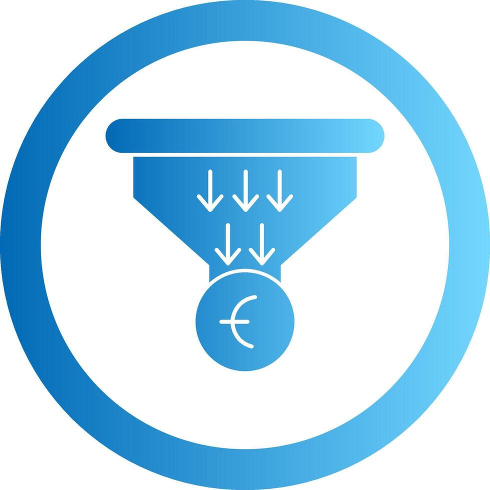 Sales PipeGradient Circle Gradient Circle Icon vector