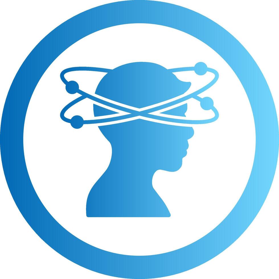 Dizziness Gradient Circle Icon vector