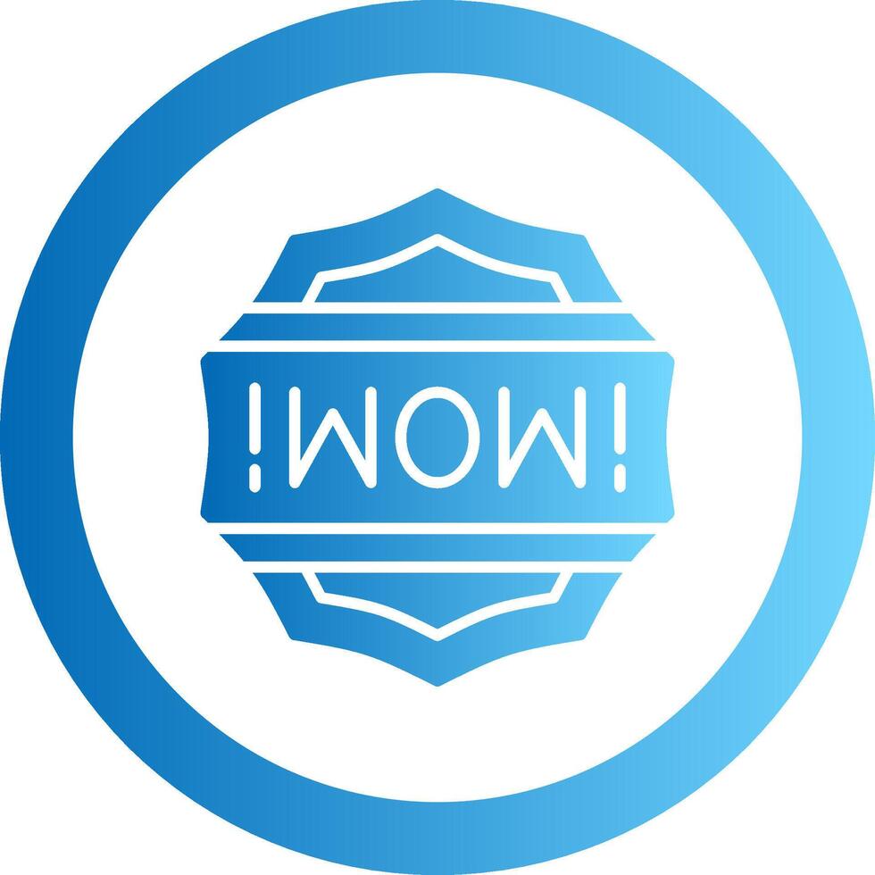 Wow Gradient Circle Icon vector