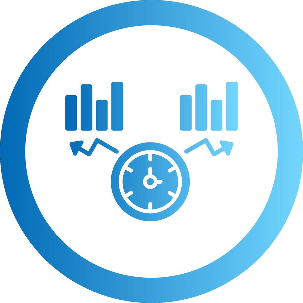 Time To Market Gradient Circle Icon vector