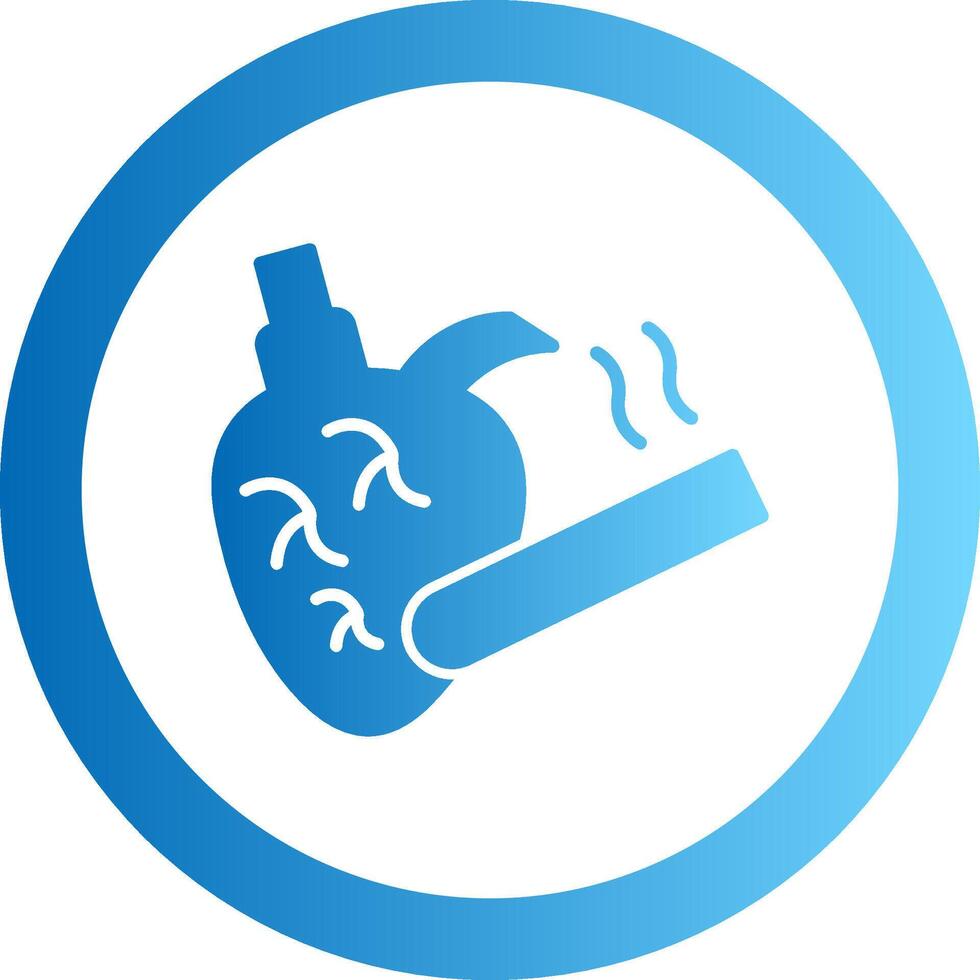 Smoking Gradient Circle Icon vector