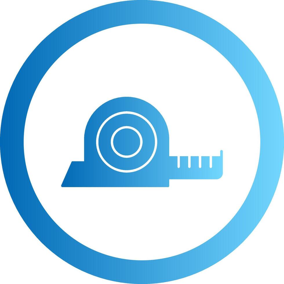 Measuring Tape Gradient Circle Icon vector