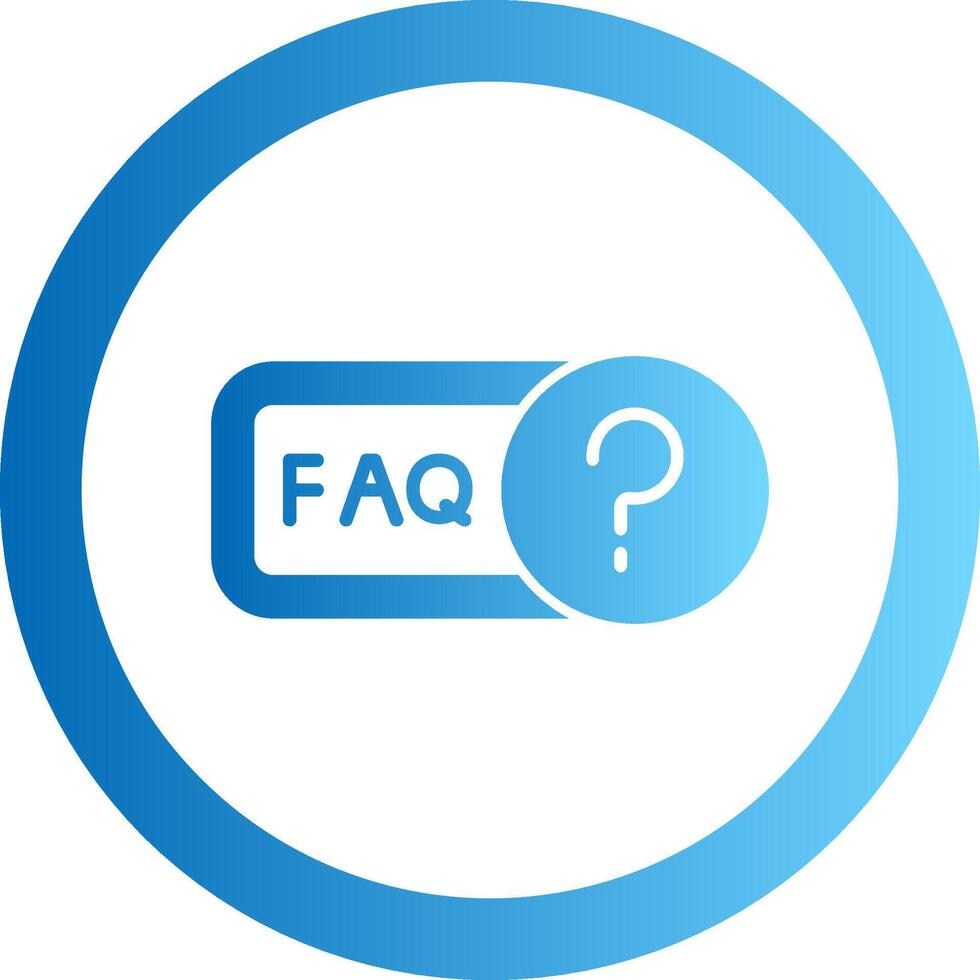 Faq Gradient Circle Icon vector