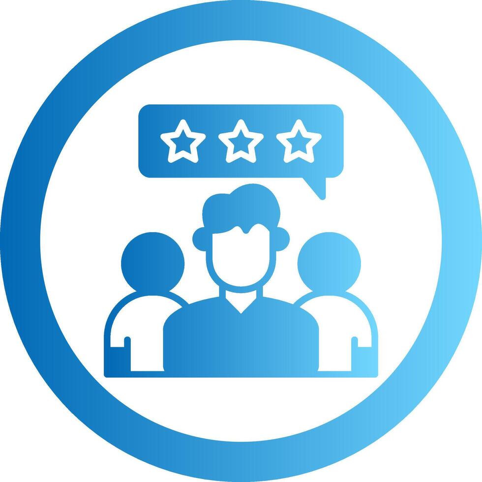 Leadership Rating Gradient Circle Icon vector
