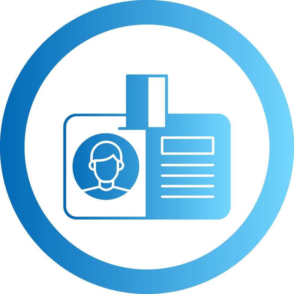 Id Card Gradient Circle Icon vector