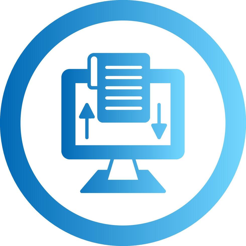 Digitalization Gradient Circle Icon vector