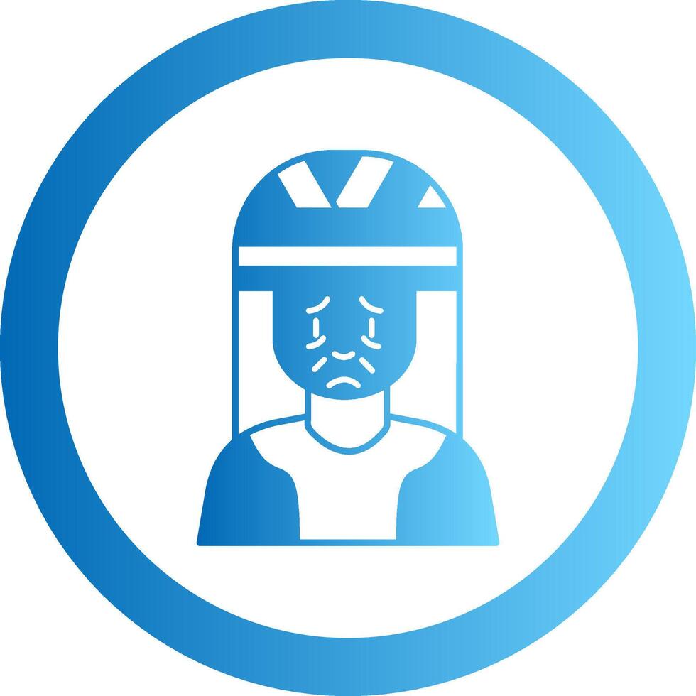 Head Injury Gradient Circle Icon vector