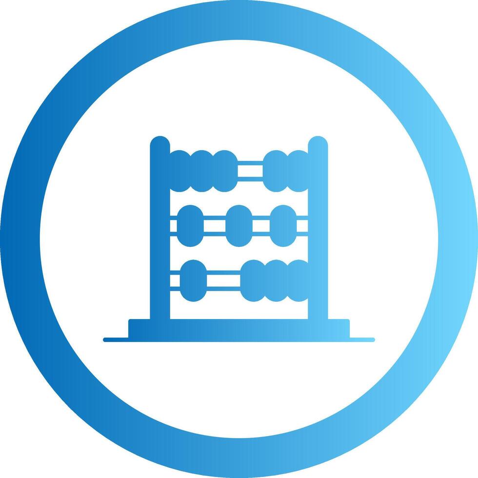 Abacus Gradient Circle Icon vector