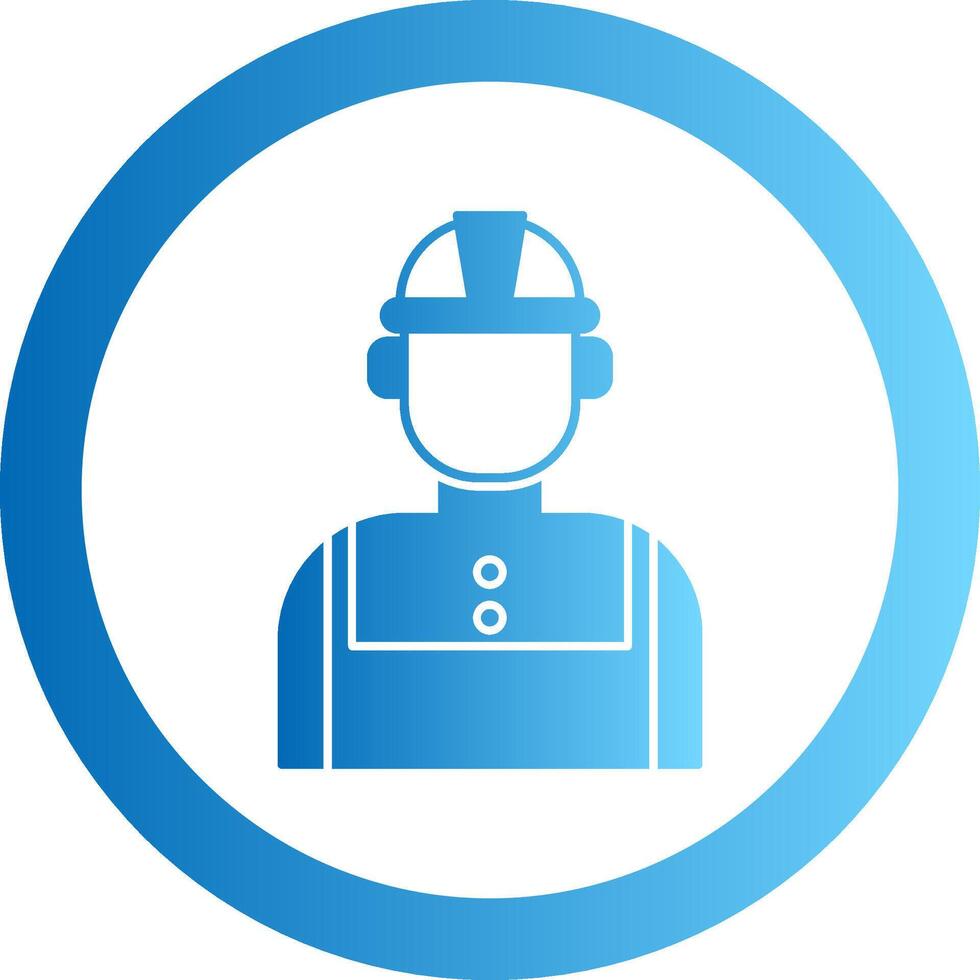 Technician Gradient Circle Icon vector