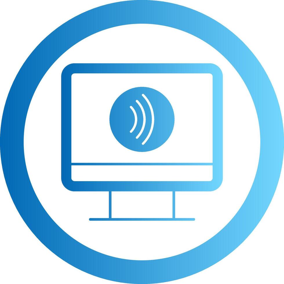 Tap To Pay Gradient Circle Icon vector