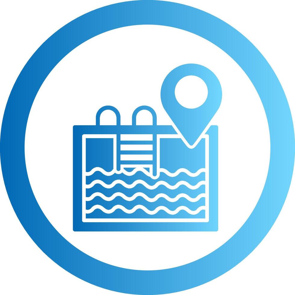 Location Gradient Circle Icon vector