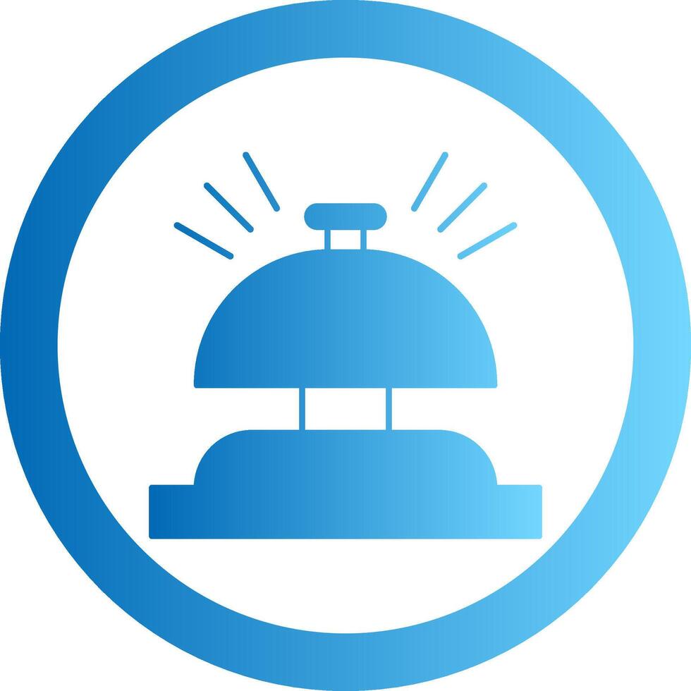 Desk Bell Gradient Circle Icon vector
