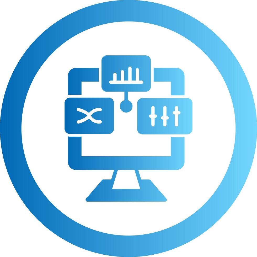 Analysis Gradient Circle Icon vector
