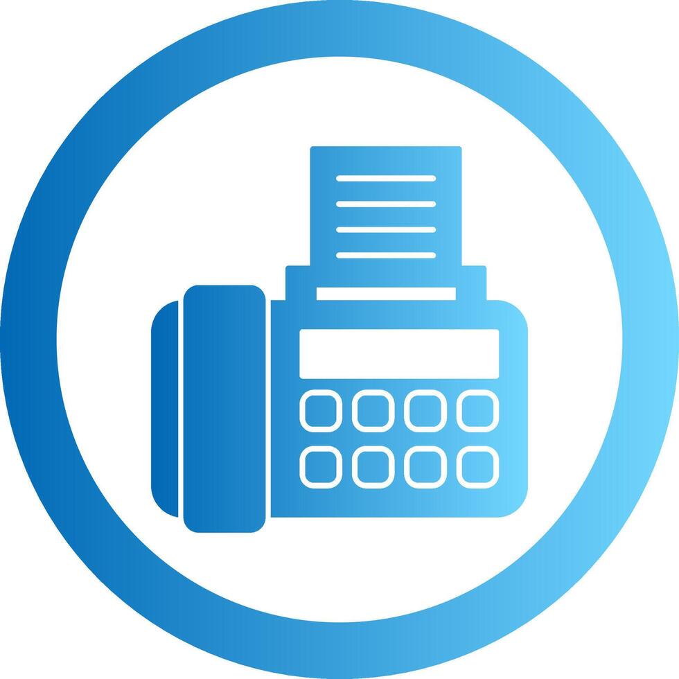 Fax Gradient Circle Icon vector