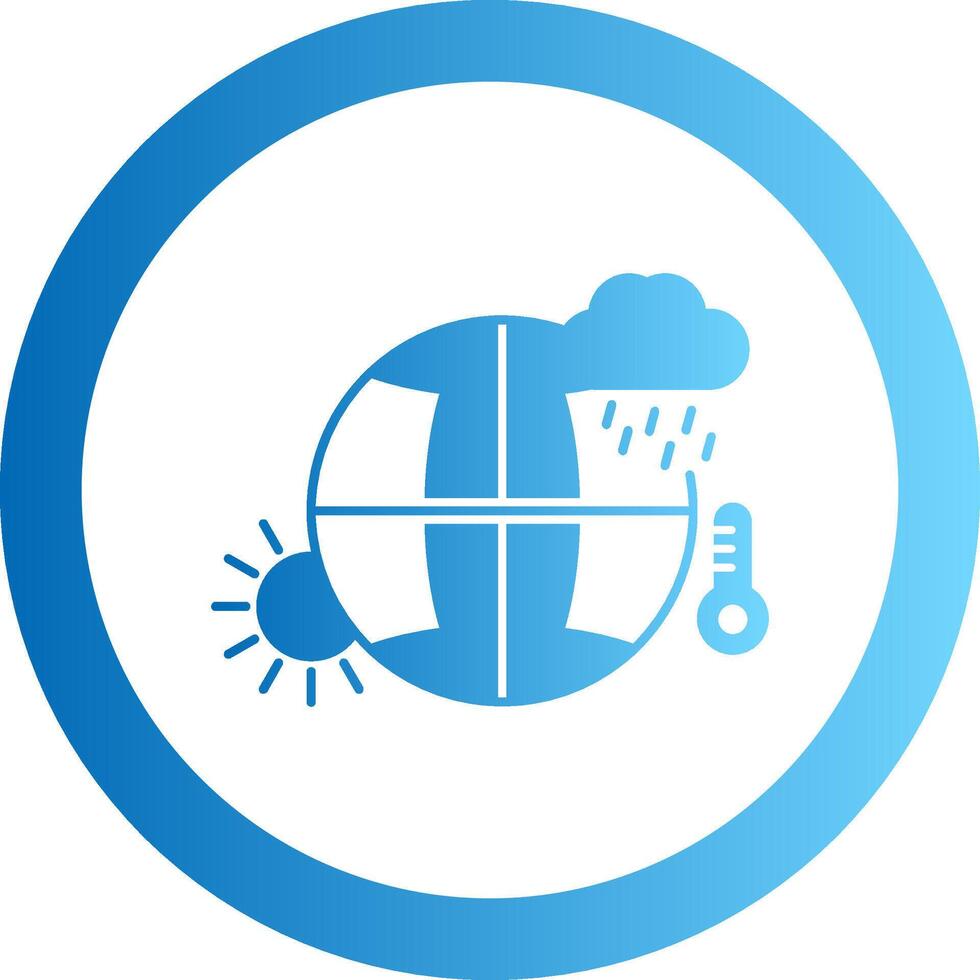Climate Change Gradient Circle Icon vector
