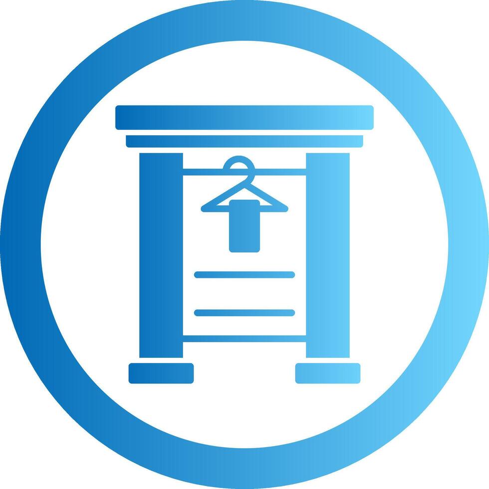 Changing Room Gradient Circle Icon vector