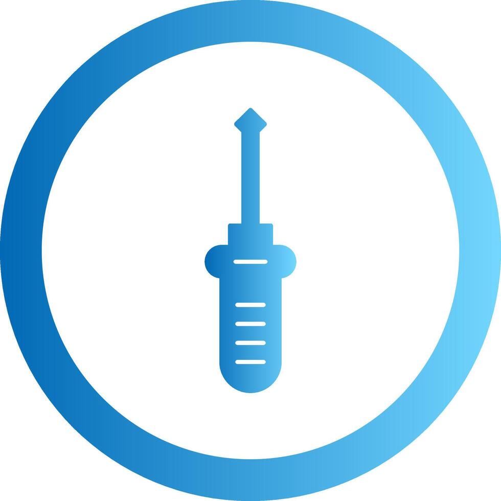 Screwdriver Gradient Circle Icon vector
