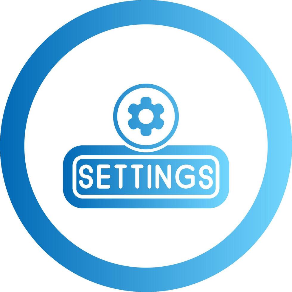 Setting Gradient Circle Icon vector