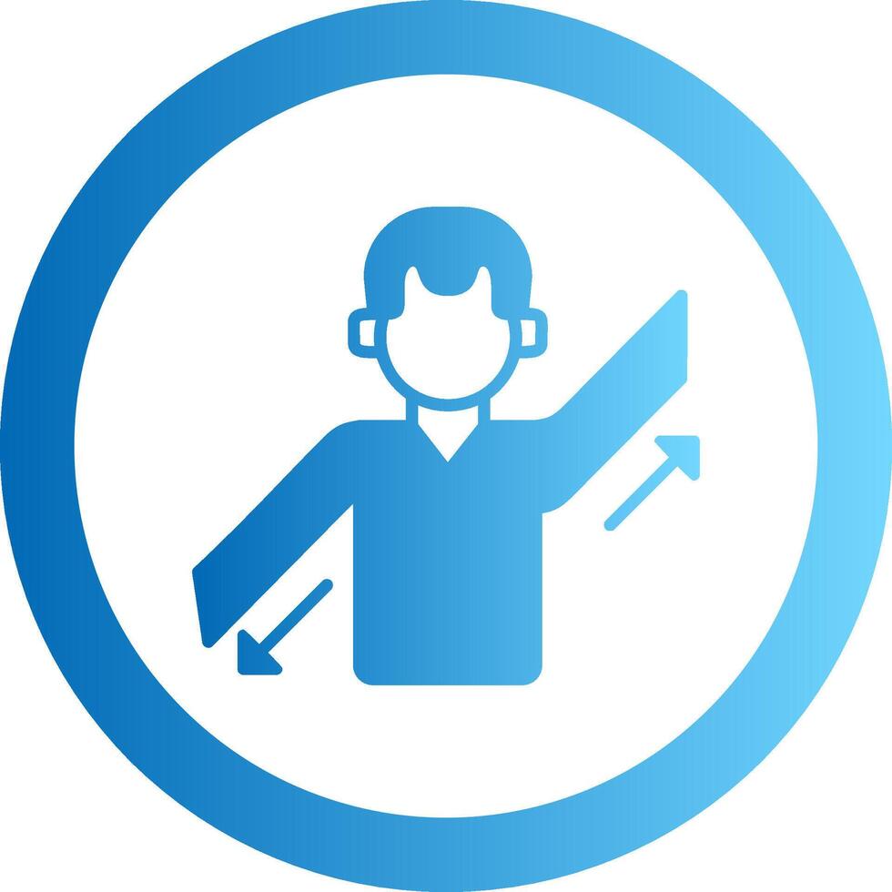 Parallel Arm Gradient Circle Icon vector