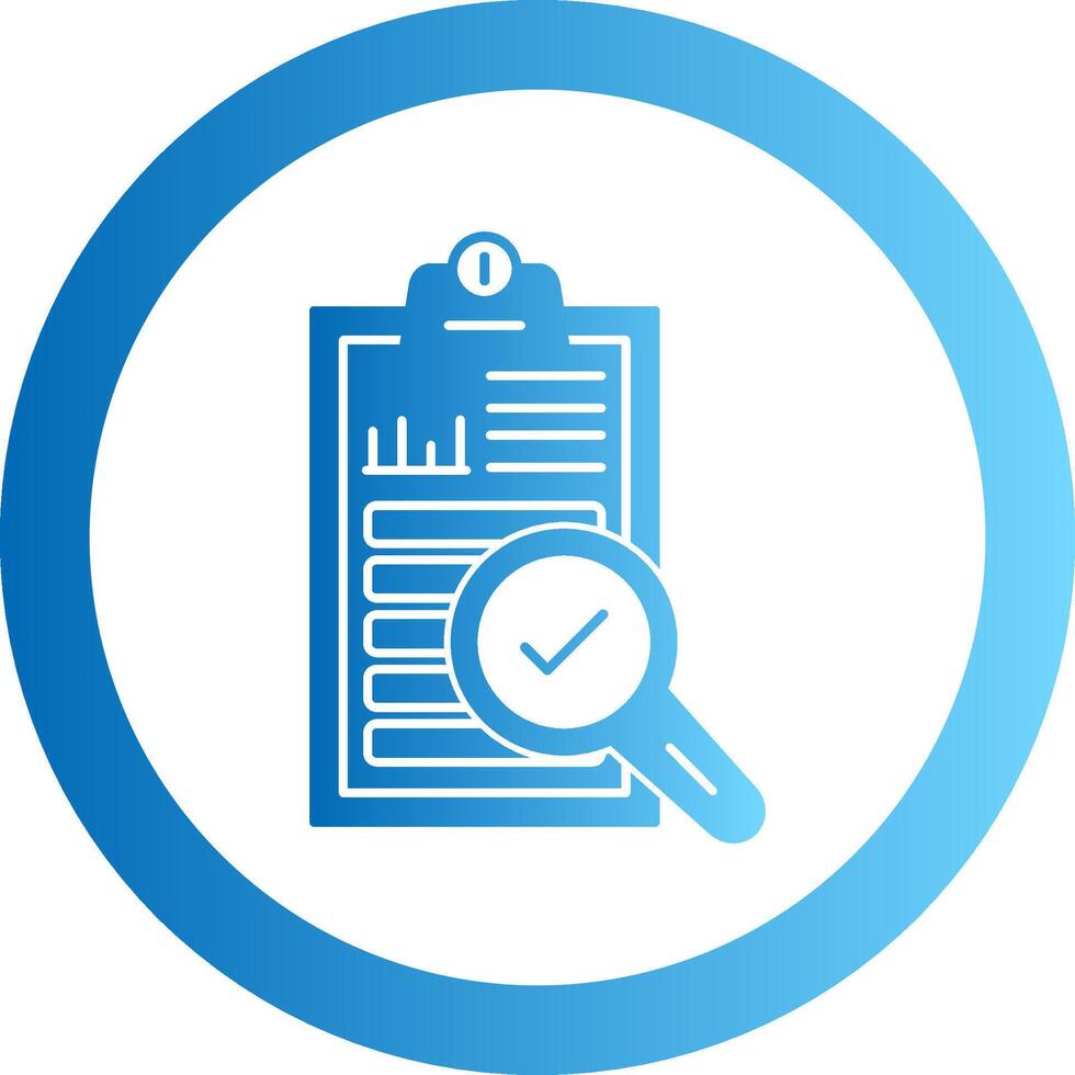 Auditing Gradient Circle Icon vector
