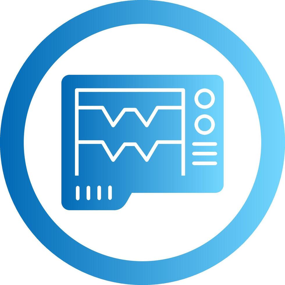 Ecg Gradient Circle Icon vector