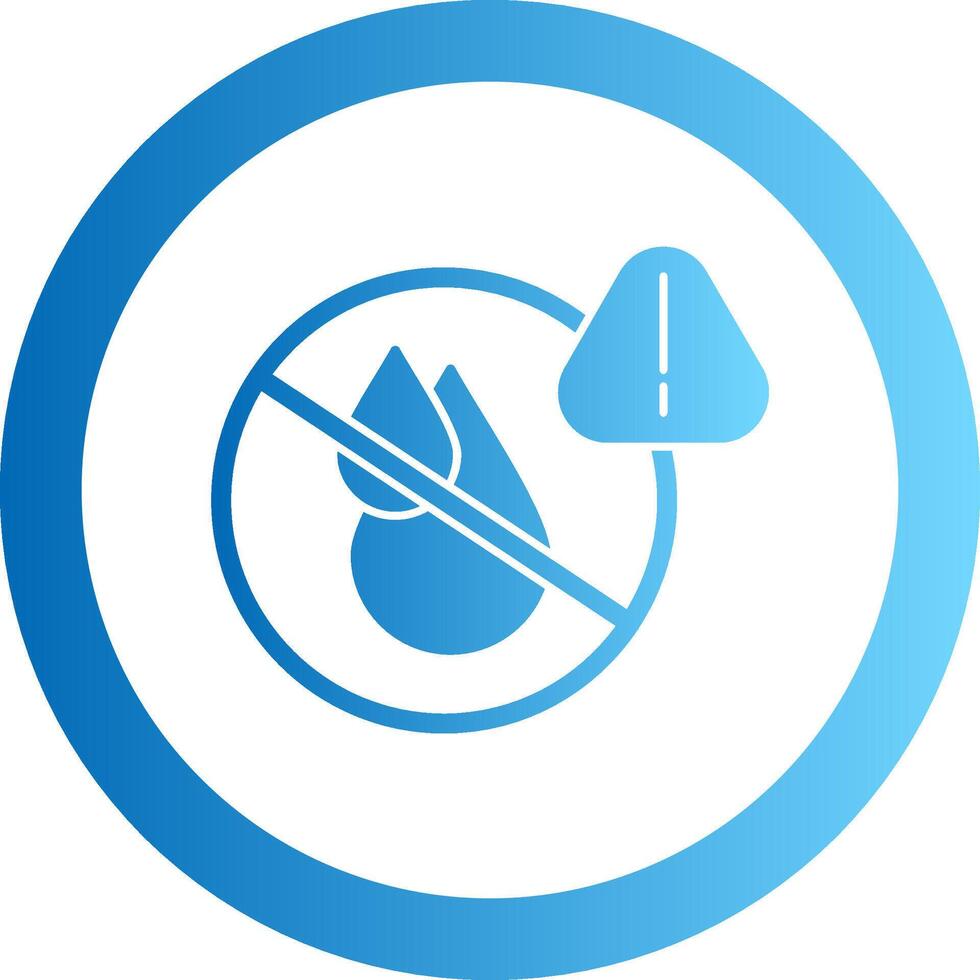 No Water Gradient Circle Icon vector