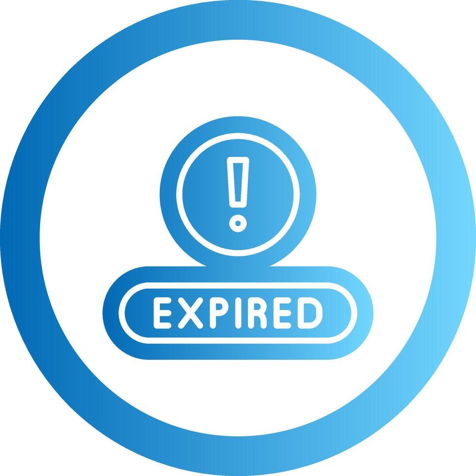 Expired Gradient Circle Icon vector
