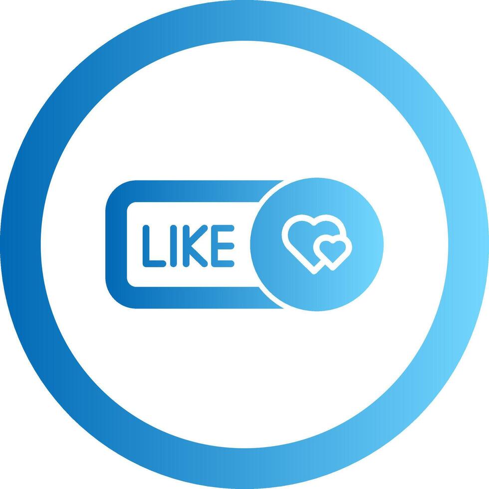 Like Gradient Circle Icon vector