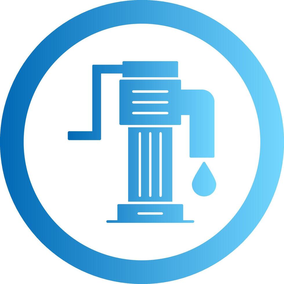 Water Pump Gradient Circle Icon vector