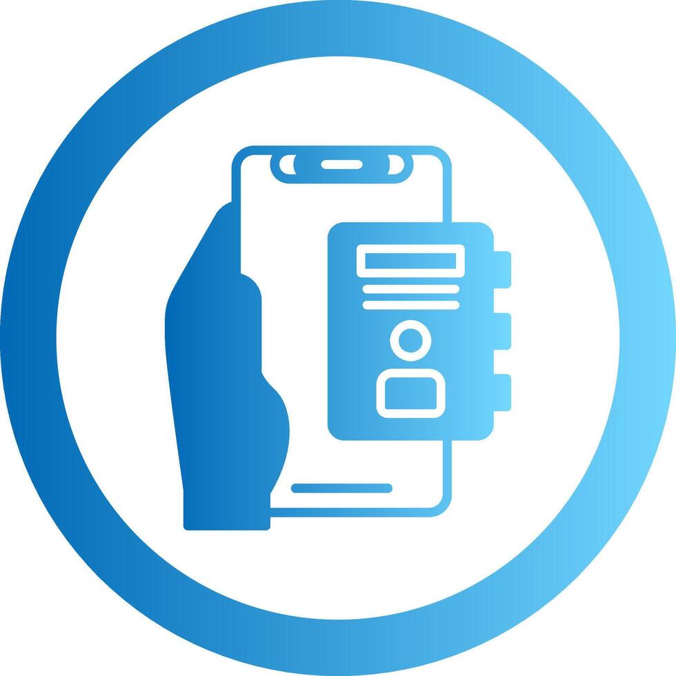 Contacts Gradient Circle Icon vector