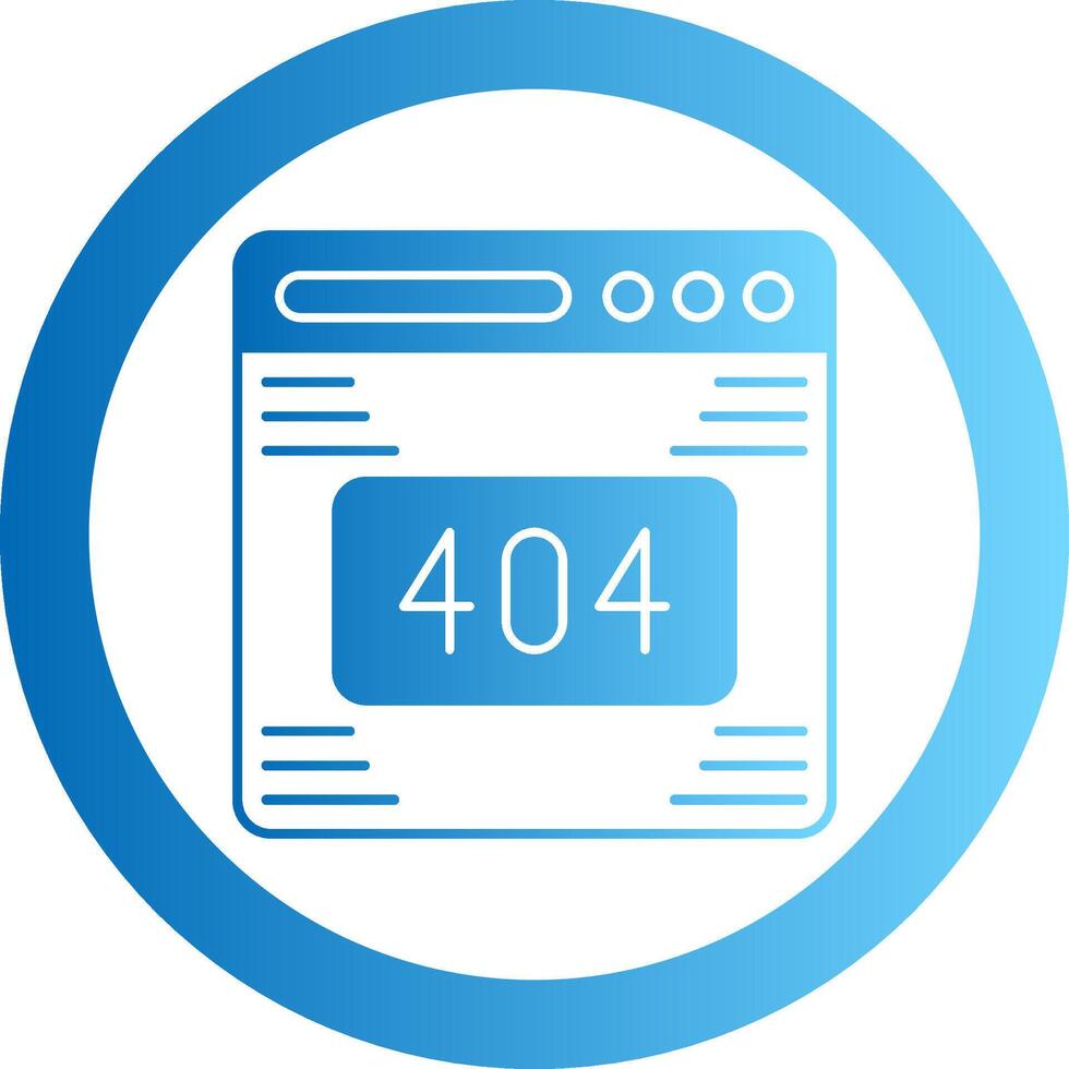 404 Error Gradient Circle Icon vector