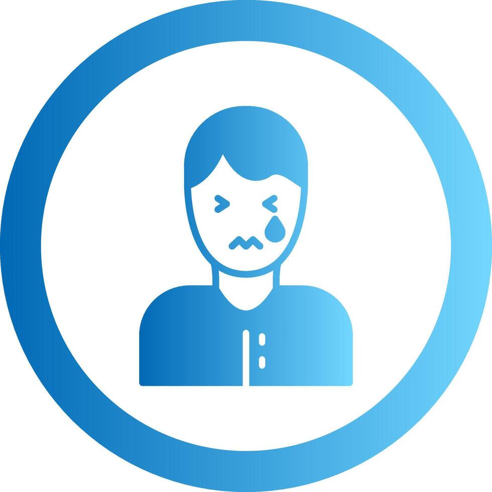 Sadness Gradient Circle Icon vector