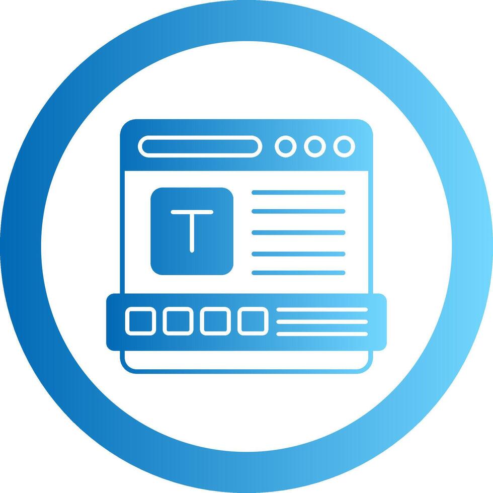 Footer Gradient Circle Icon vector