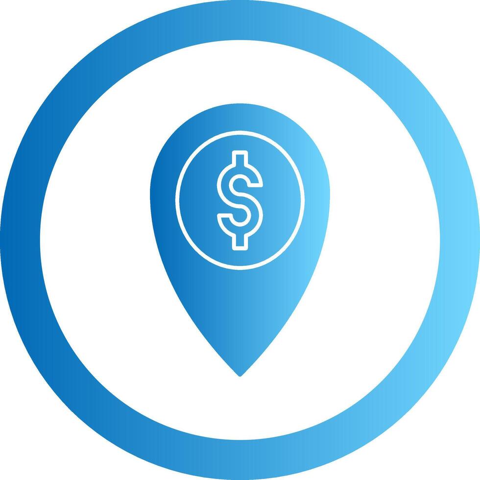 Location Gradient Circle Icon vector