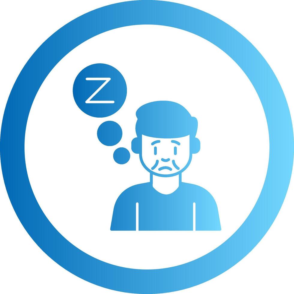 Insomnia Gradient Circle Icon vector