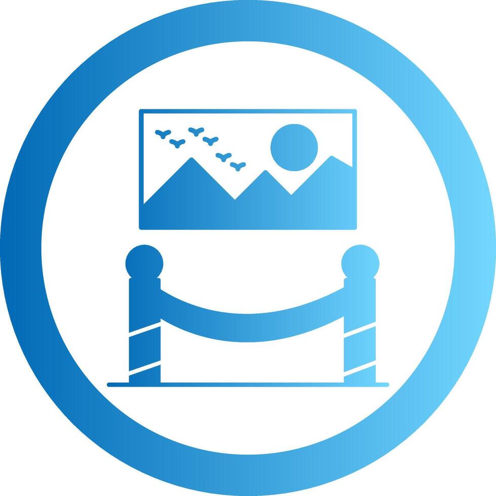 Art Exhibition Gradient Circle Icon vector